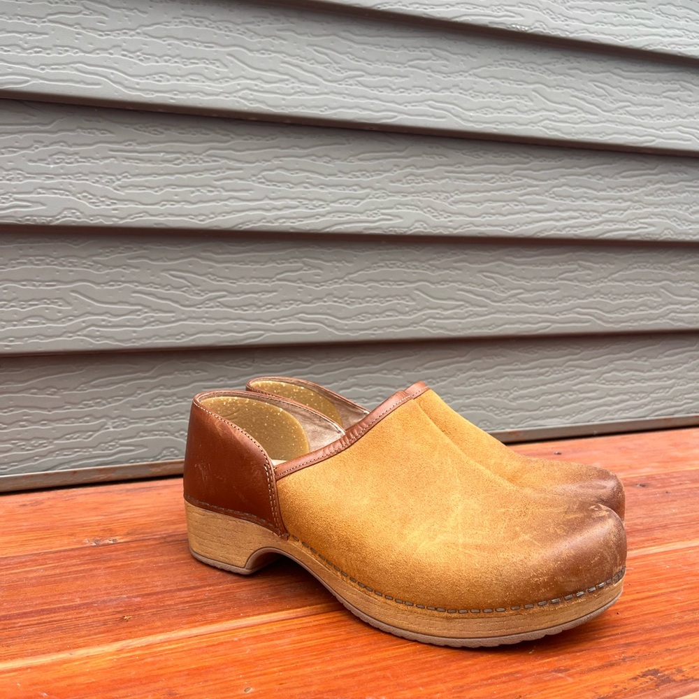 Dansko clogs, honey colored